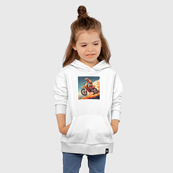 Толстовка детская хлопковая Мотокроссмэн, цвет: белый — фото 2
