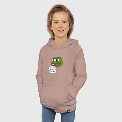 Толстовка детская хлопковая Pepe feels good man, цвет: пыльно-розовый — фото 2