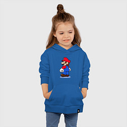 Толстовка детская хлопковая Марио с принцессой, цвет: синий — фото 2