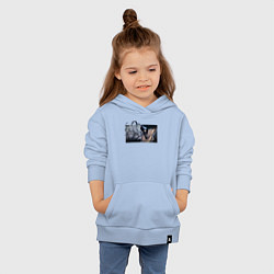 Толстовка детская хлопковая Сон Чжин У, цвет: мягкое небо — фото 2