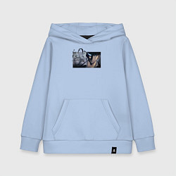 Толстовка детская хлопковая Сон Чжин У, цвет: мягкое небо