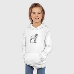 Толстовка детская хлопковая Баран сбоку, цвет: белый — фото 2
