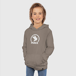 Толстовка детская хлопковая Птица мира, цвет: утренний латте — фото 2