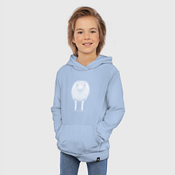 Толстовка детская хлопковая Белая овечка анфас, цвет: мягкое небо — фото 2