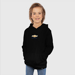 Толстовка детская хлопковая Chevrolet авто бренд, цвет: черный — фото 2