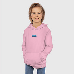 Толстовка детская хлопковая FORD авто спорт лого, цвет: светло-розовый — фото 2