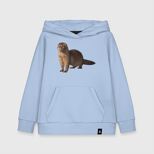 Детская толстовка-худи Пушистая выдра / Мягкое небо – фото 1