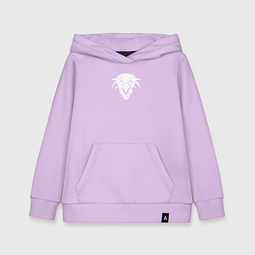 Детская толстовка-худи Знак школы грифона с потертостями - Ведьмак 3 / Лаванда – фото 1