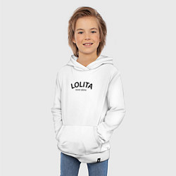 Толстовка детская хлопковая Lolita never alone - motto, цвет: белый — фото 2