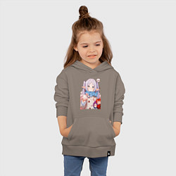 Толстовка детская хлопковая Sousou no Frieren: Heart, цвет: утренний латте — фото 2