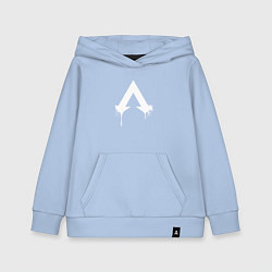 Толстовка детская хлопковая Логотип Apex с подтеками, цвет: мягкое небо