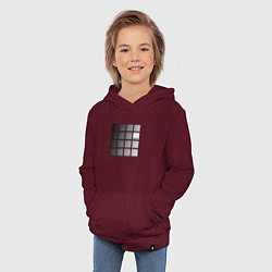Толстовка детская хлопковая Recoil - quadro, цвет: меланж-бордовый — фото 2