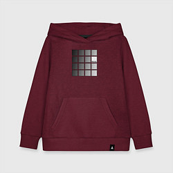 Толстовка детская хлопковая Recoil - quadro, цвет: меланж-бордовый