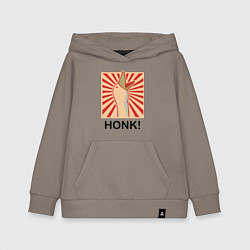 Толстовка детская хлопковая Гусь honk, цвет: утренний латте