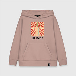 Толстовка детская хлопковая Гусь honk, цвет: пыльно-розовый