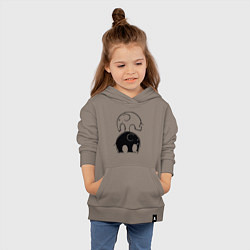 Толстовка детская хлопковая Cute elephants, цвет: утренний латте — фото 2