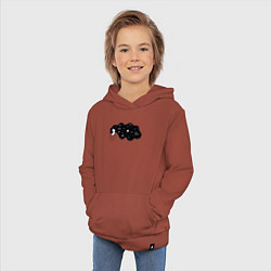 Толстовка детская хлопковая Космос в волосах, цвет: кирпичный — фото 2