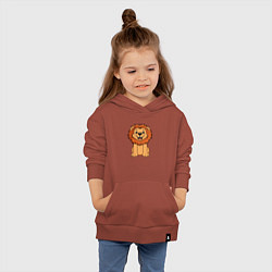 Толстовка детская хлопковая Весёлый лев, цвет: кирпичный — фото 2