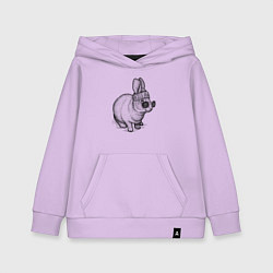 Толстовка детская хлопковая Стильный зайчишка, цвет: лаванда