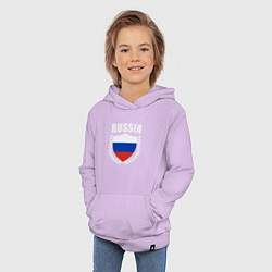 Толстовка детская хлопковая Russian flag, цвет: лаванда — фото 2