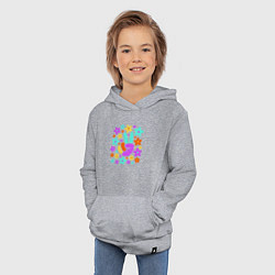 Толстовка детская хлопковая Flower peace, цвет: меланж — фото 2