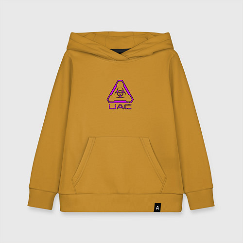Детская толстовка-худи UAC фиолетовый / Горчичный – фото 1