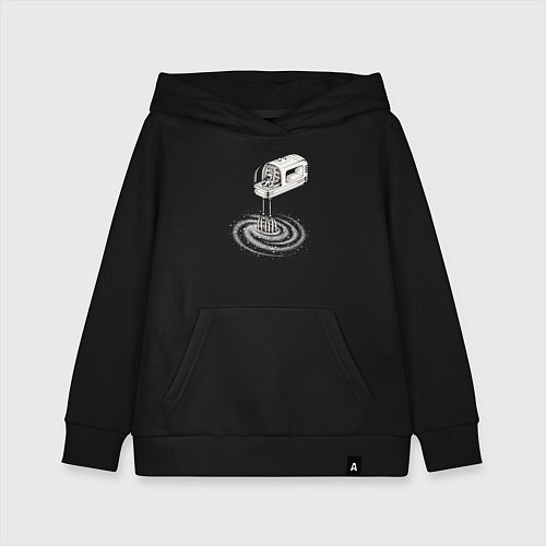 Детская толстовка-худи Космический миксер / Черный – фото 1