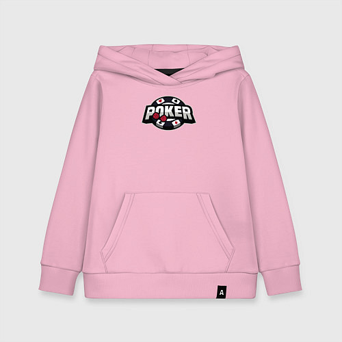 Детская толстовка-худи Poker game / Светло-розовый – фото 1