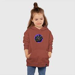 Толстовка детская хлопковая Мультяшная летучая мышь, цвет: кирпичный — фото 2