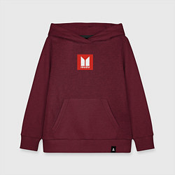 Толстовка детская хлопковая Isuzu logo, цвет: меланж-бордовый