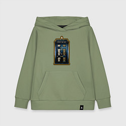 Толстовка детская хлопковая Tardis Sherlock, цвет: авокадо