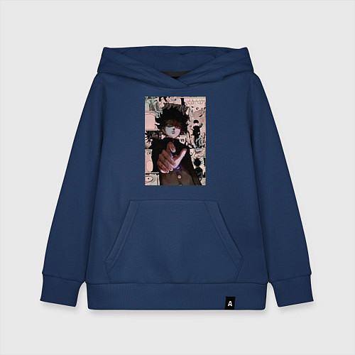 Детская толстовка-худи Моб Психо 100 Рицу Кагэяма Шигэо Кагэяма / Тёмно-синий – фото 1