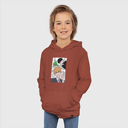 Толстовка детская хлопковая Моб Психо 100 Экубо дух, цвет: кирпичный — фото 2