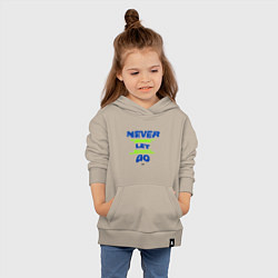 Толстовка детская хлопковая Never Let Go Jungkook, цвет: миндальный — фото 2