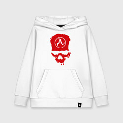 Толстовка детская хлопковая Amatory Skull, цвет: белый