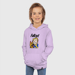 Толстовка детская хлопковая Vault boy and shepherd, цвет: лаванда — фото 2