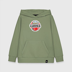 Толстовка детская хлопковая Turkey country, цвет: авокадо