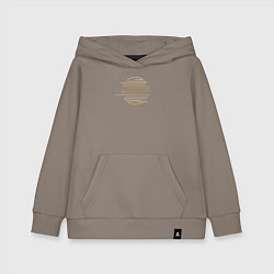 Толстовка детская хлопковая Золотое геометрическое солнце, цвет: утренний латте