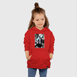 Толстовка детская хлопковая Поднятие уровня в одиночку Джину Сон охотник колла, цвет: красный — фото 2