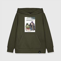 Толстовка детская хлопковая Монолог фармацевта Маомао Жэньши, цвет: хаки