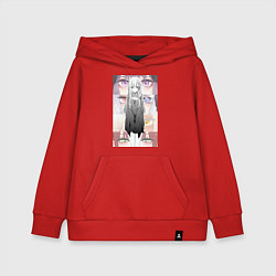 Толстовка детская хлопковая Эта фарфоровая кукла влюбилась, цвет: красный