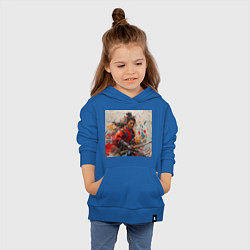 Толстовка детская хлопковая Краски самурая, цвет: синий — фото 2