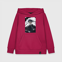 Толстовка детская хлопковая Тёмный дворецкий Сиэль Фантомхайв вороны, цвет: маджента