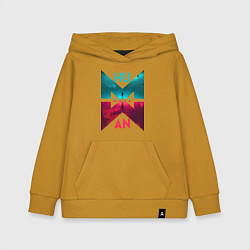 Толстовка детская хлопковая Once human logotype, цвет: горчичный