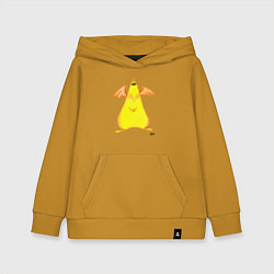 Толстовка детская хлопковая Что-то с крылышками, цвет: горчичный