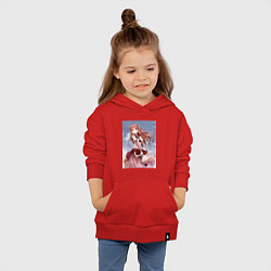 Толстовка детская хлопковая Волчица и пряности арт Холо, цвет: красный — фото 2