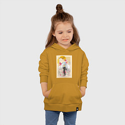 Толстовка детская хлопковая Магическая битва Кэнто Нанами офисный рабочий, цвет: горчичный — фото 2