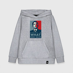 Толстовка детская хлопковая Thats what she said - the office, цвет: меланж