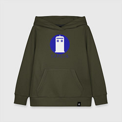 Толстовка детская хлопковая Blue tardis, цвет: хаки