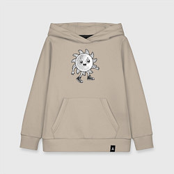 Толстовка детская хлопковая Солнечный человечек, цвет: миндальный